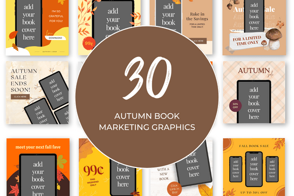 Download Autumn Book Marketing Canva Templates - Marketing canva templates Collection