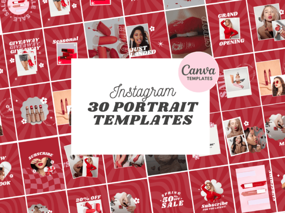 Download Red Instagram Canva Templates - Premium Resources