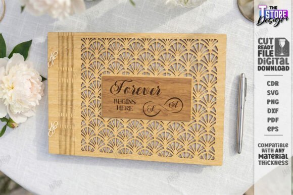 Download Elegant Wedding Guest Book Laser Cut - Premium Resources