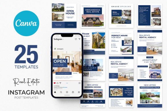 Download 25 Real Estate Instagram Canva Templates - Instagram canva templates Collection