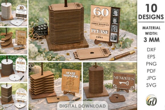Download Guest Book Alternatives Bundle Laser Cut - Guest book Collection