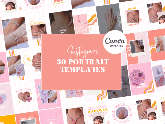 Download Peach Pink Instagram Canva Templates - Premium Resources